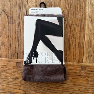 Body by victoria’s secret control top pantyhose tights heather mink herringbone